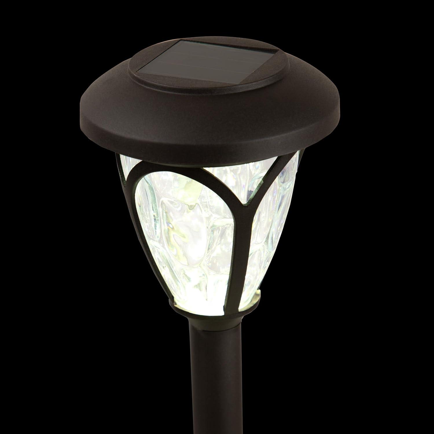 17" Brown Solar Powered LED Pathway Light Set of 8