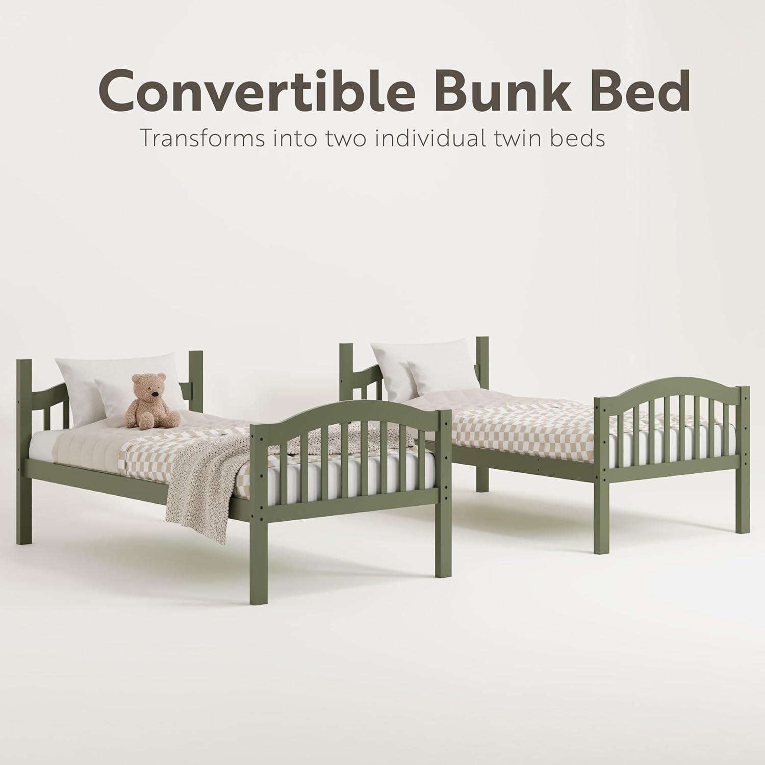 Long Horn Twin Over Twin Solid Wood Standard Bunk Bed by Storkcraft