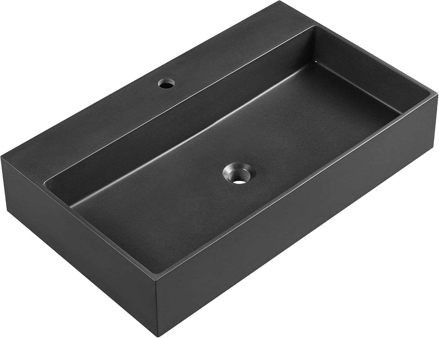 Serene Valley 18.9'' Solid Surface Square Bathroom Sink