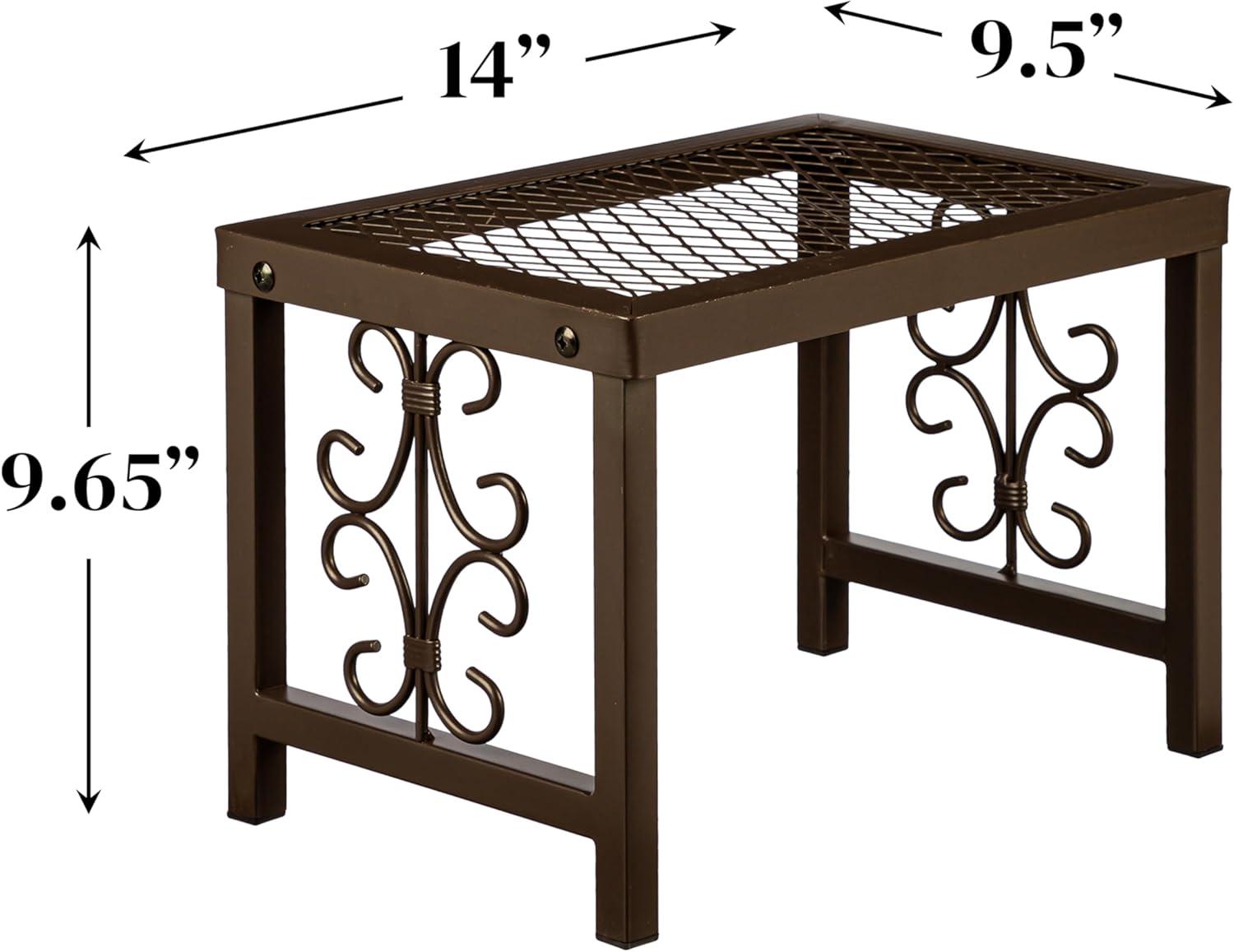 Evergreen Garden Nesting Plant Stands Indoor/Outdoor, Metal Plant Stand for Patio, Porch, Garden, Corner Plant Stands for Indoor Plants (Montebello, Set of 4)