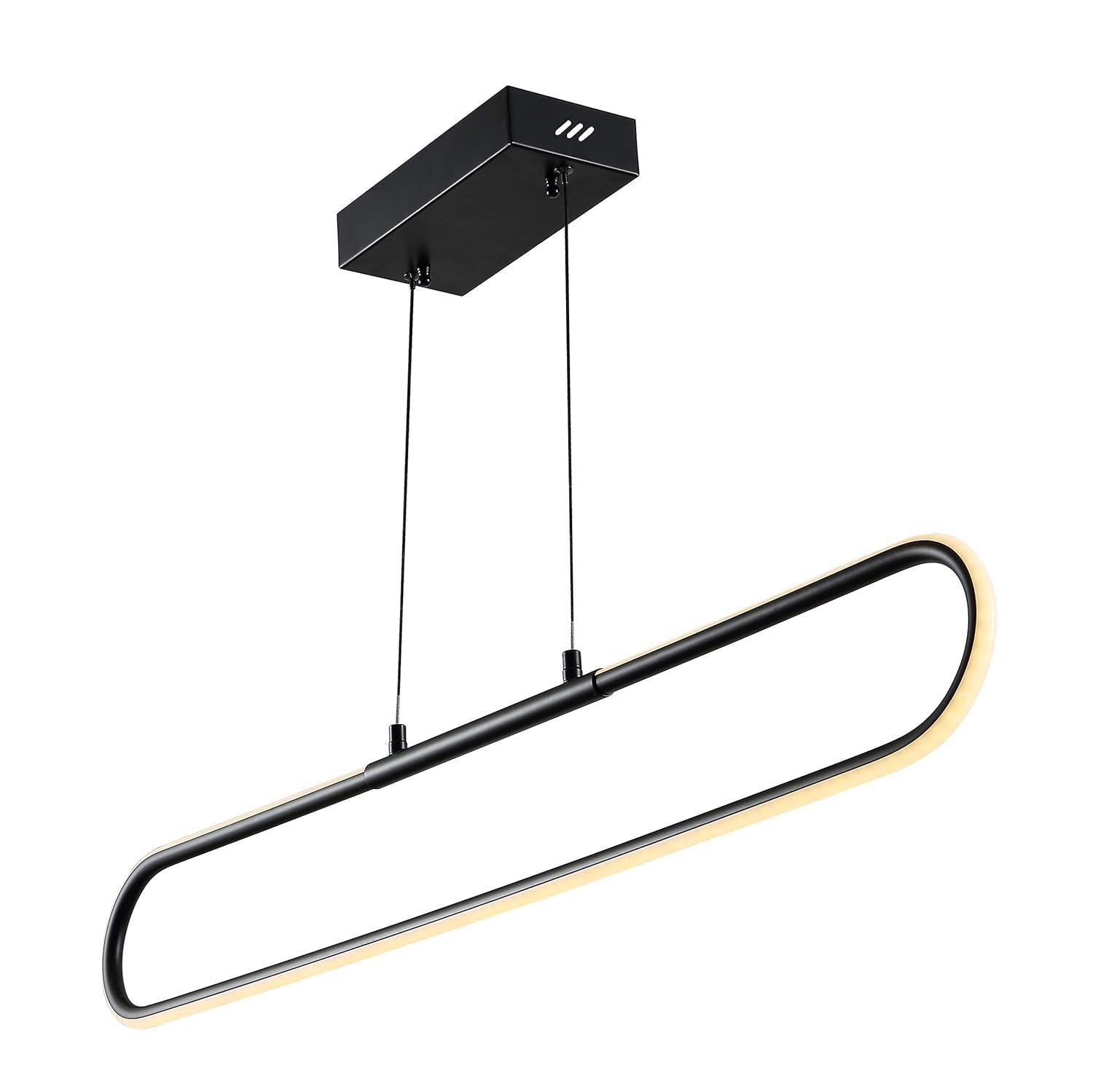 Ned 39" Dimmable Adjustable Integrated LED Metal Linear Pendant, Chrome