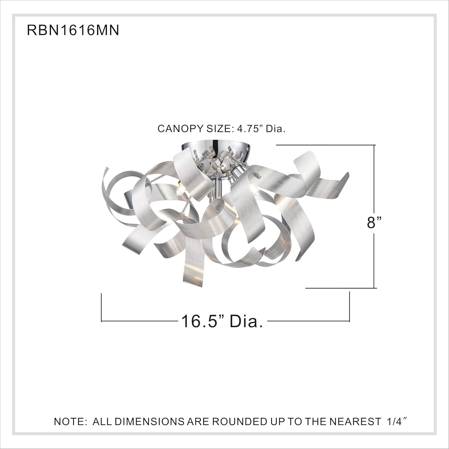 Quoizel Lighting Ribbons 4 - Light Flush Mount in  Millenia
