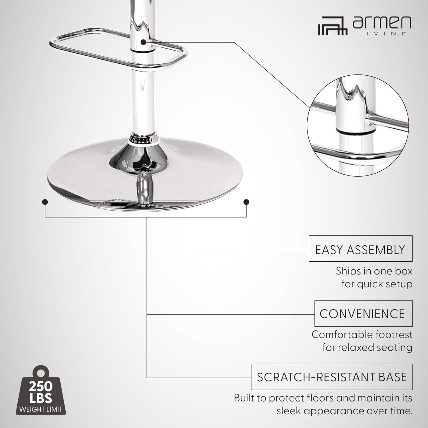 London Swivel Barstool Cream/Walnut - Armen Living
