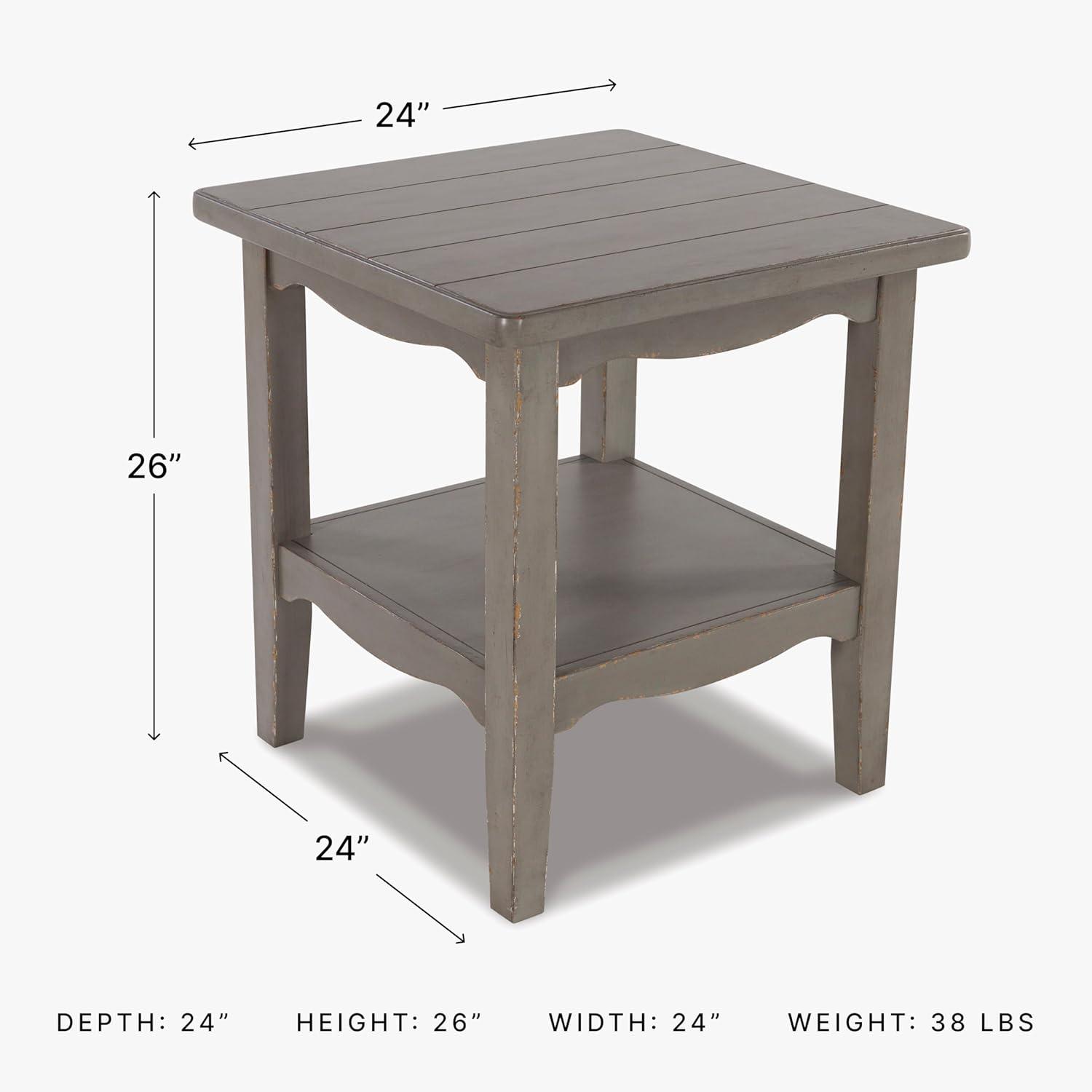 Signature Design by Ashley Traditional Charina End Table, Antique Gray