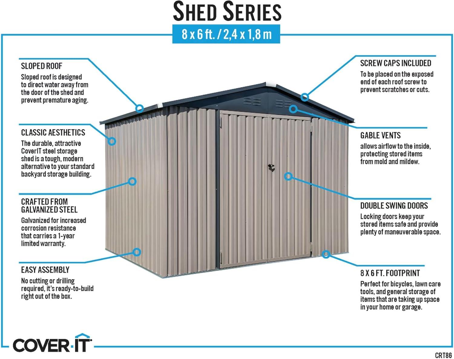 Cover-It CoverIT Steel Storage Shed