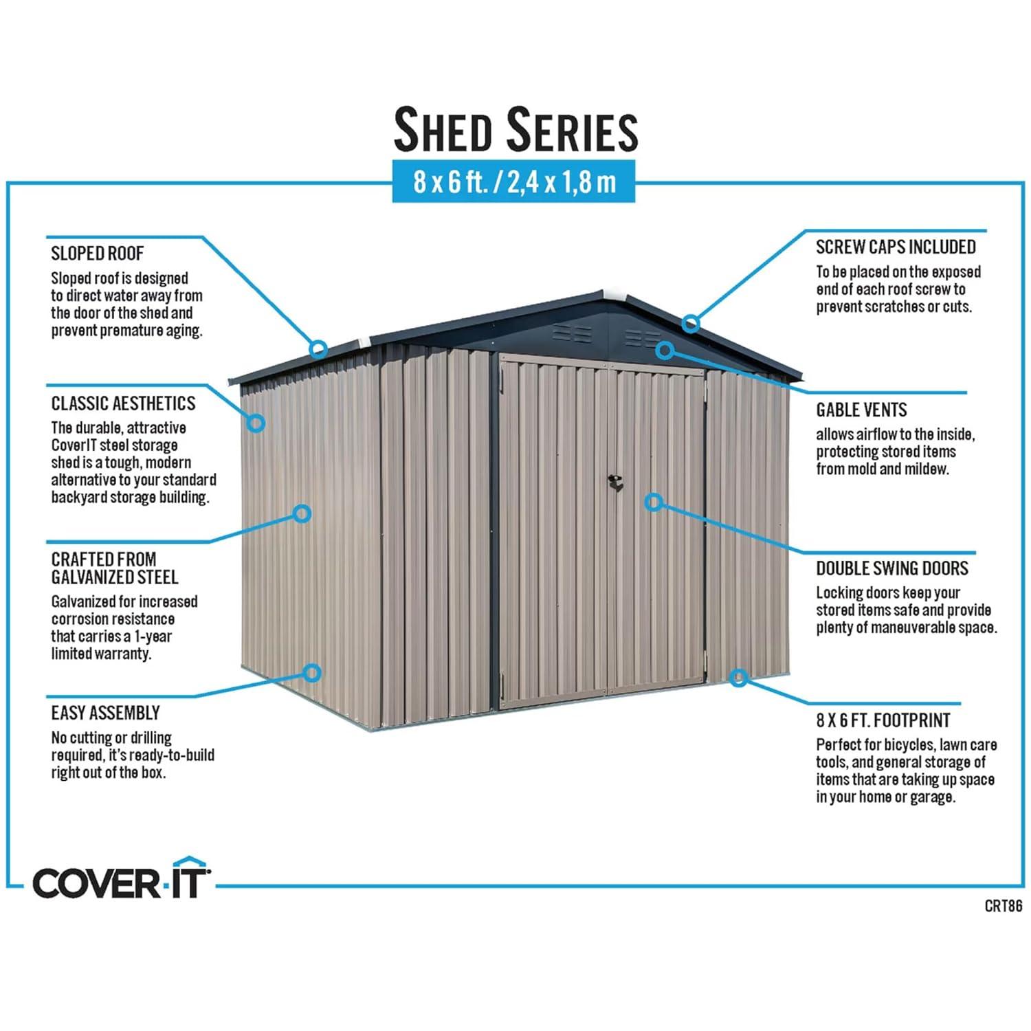 Cover-It CoverIT Steel Storage Shed