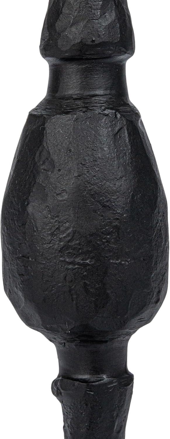 Creative Co-Op Tall Decorative Hand-Forged Metal Taper Holder, Black
