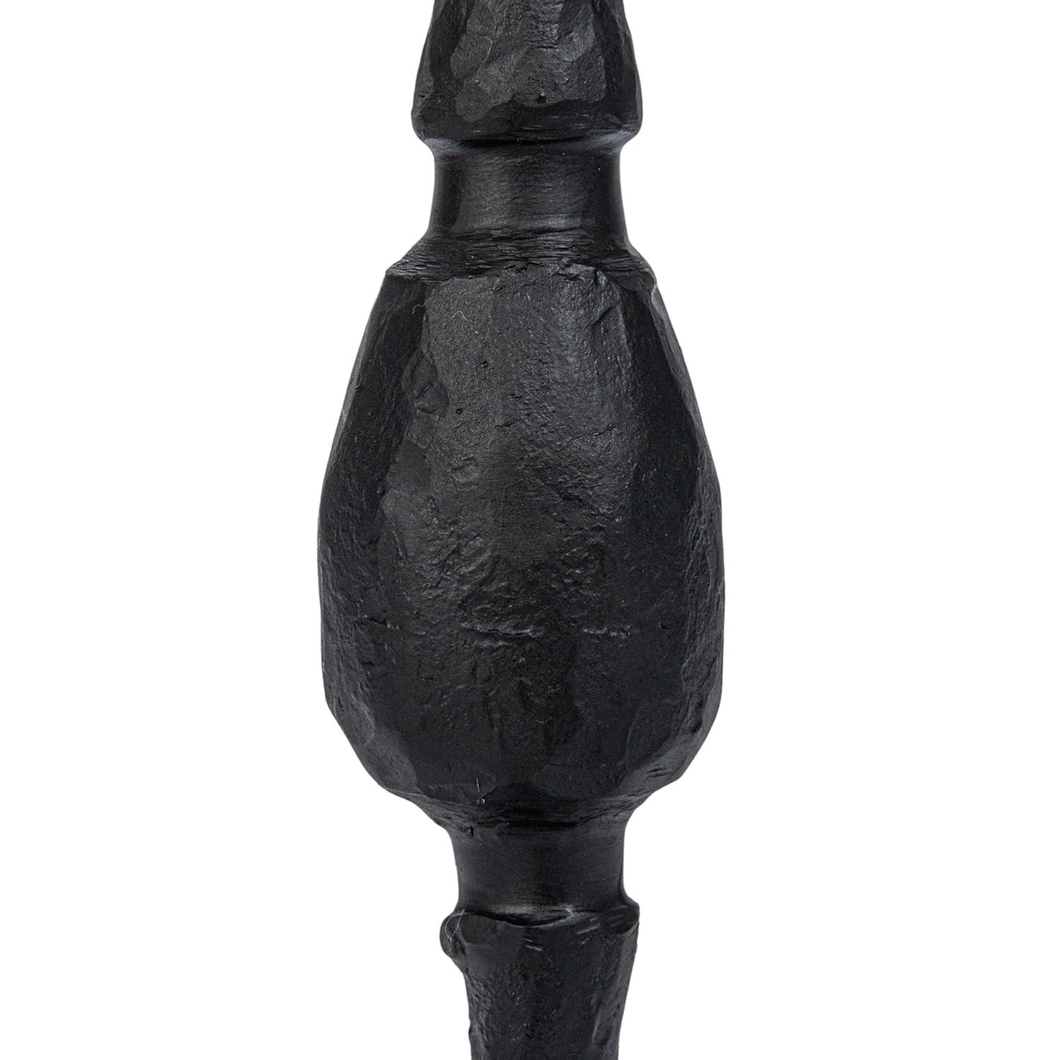 Creative Co-Op Tall Decorative Hand-Forged Metal Taper Holder, Black