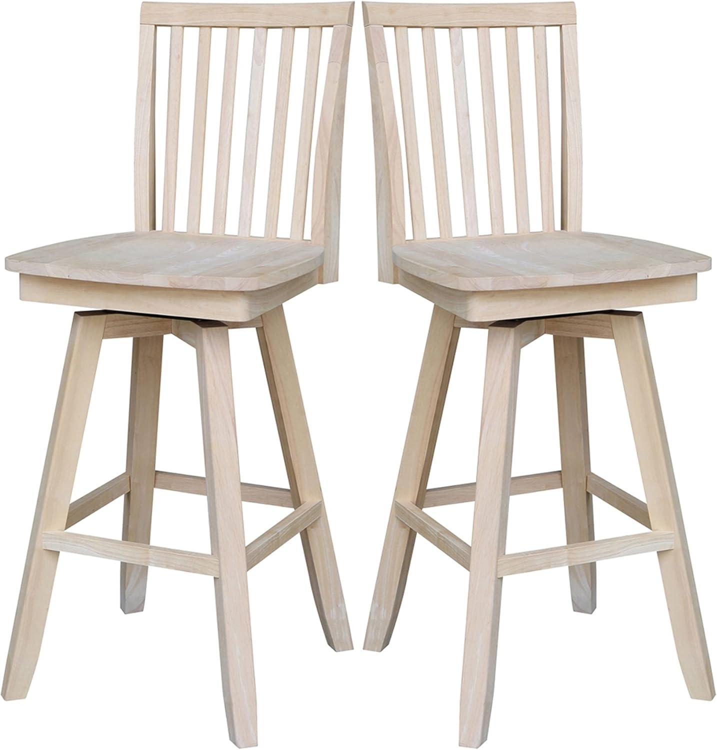 International Concepts Mission Bar Stool, 30", Ready to Finish