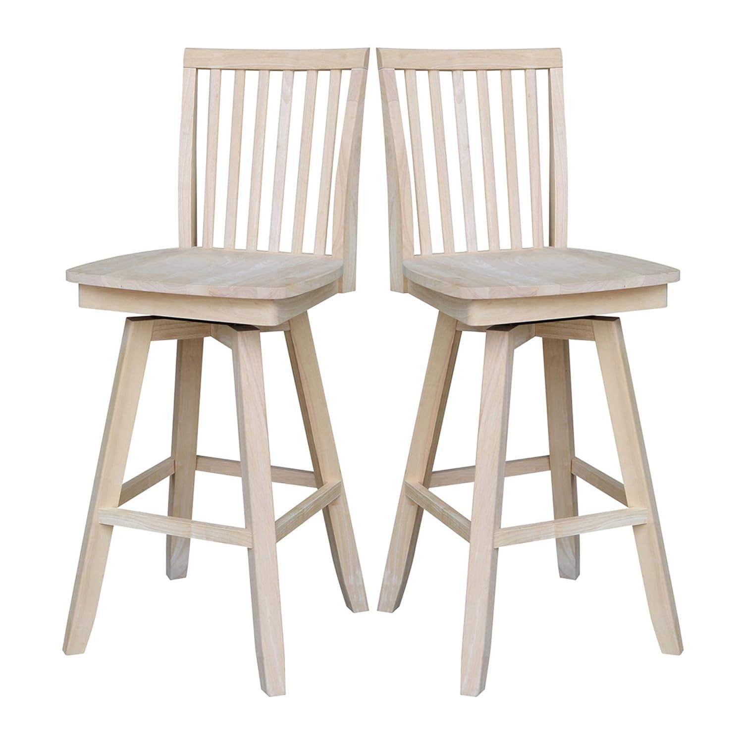 International Concepts Mission Bar Stool, 30", Ready to Finish