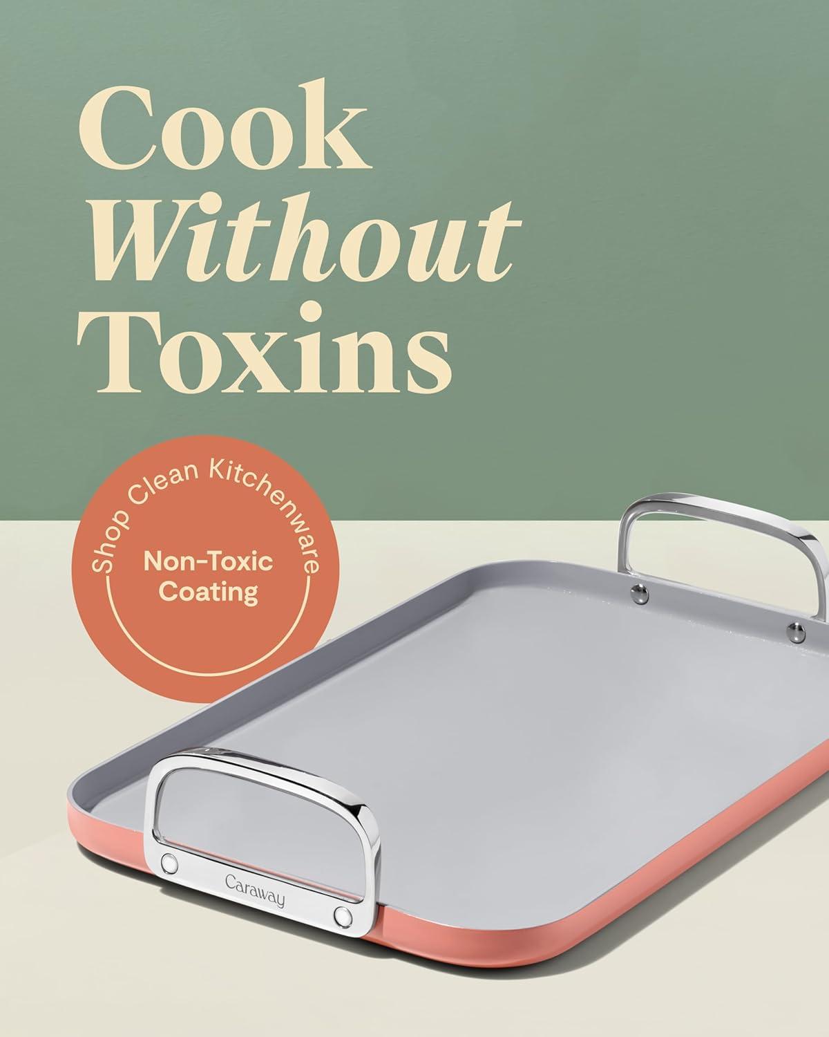 Caraway ® Perracotta Ceramic Non-Stick Double Burner Griddle