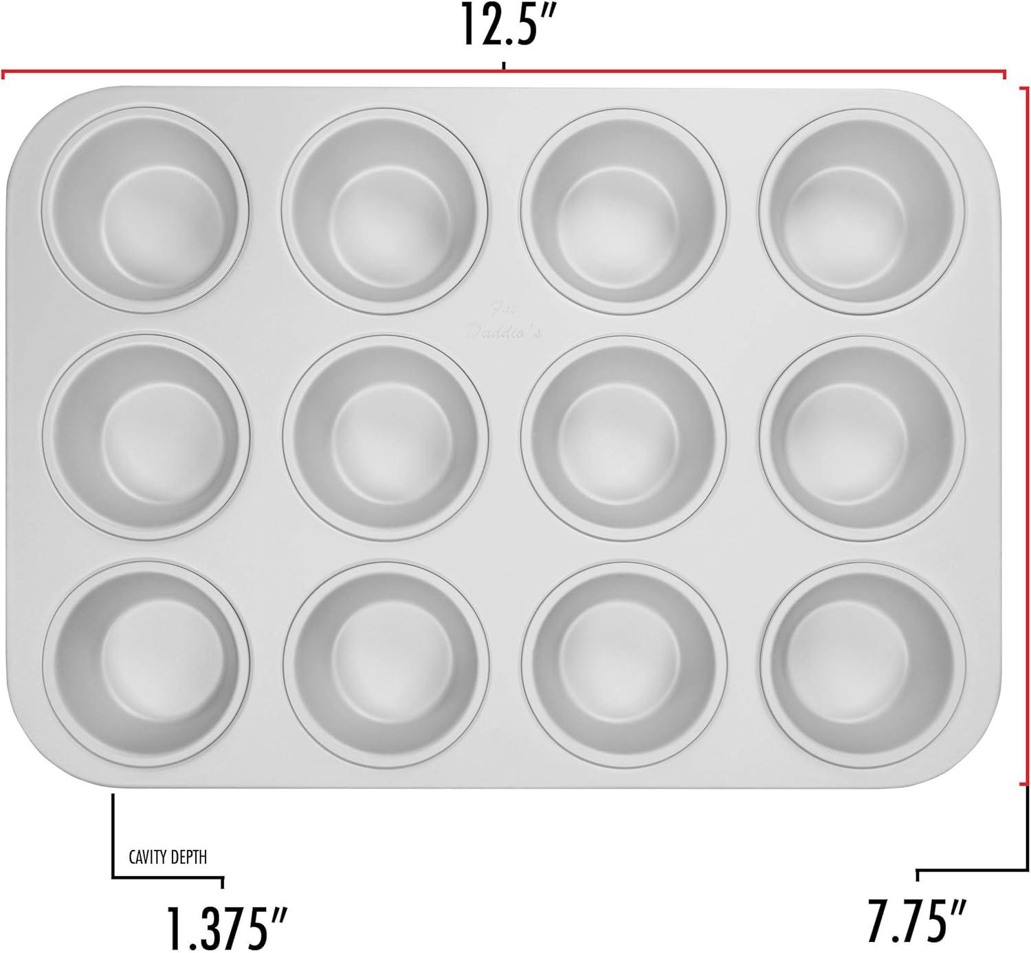 Silver Anodized Aluminum 12-Cup Standard Muffin Pan