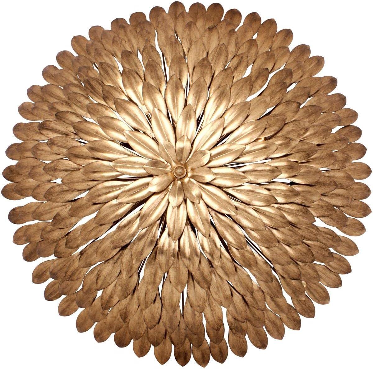 Crystorama Broche 6 Light Antique Gold Semi-Flush 24.5'' W x 11'' H 7 to 12 Inches