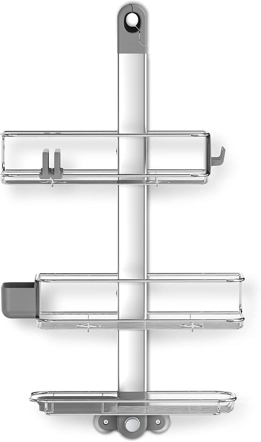 Simplehuman Adjustable Shower Caddy, Stainless Steel and Anodized Aluminum