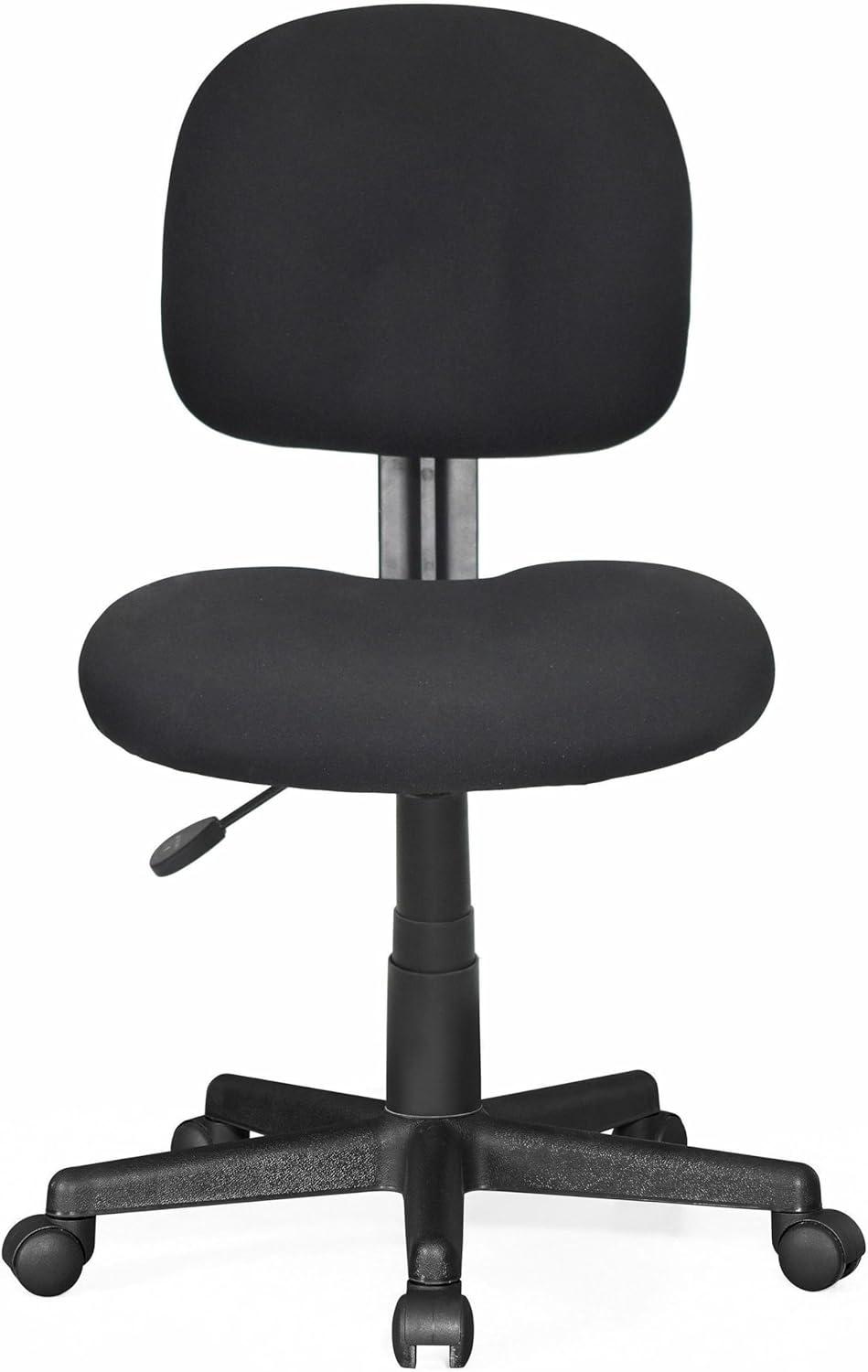 Black Adjustable Swivel Task Chair with Fabric Seat