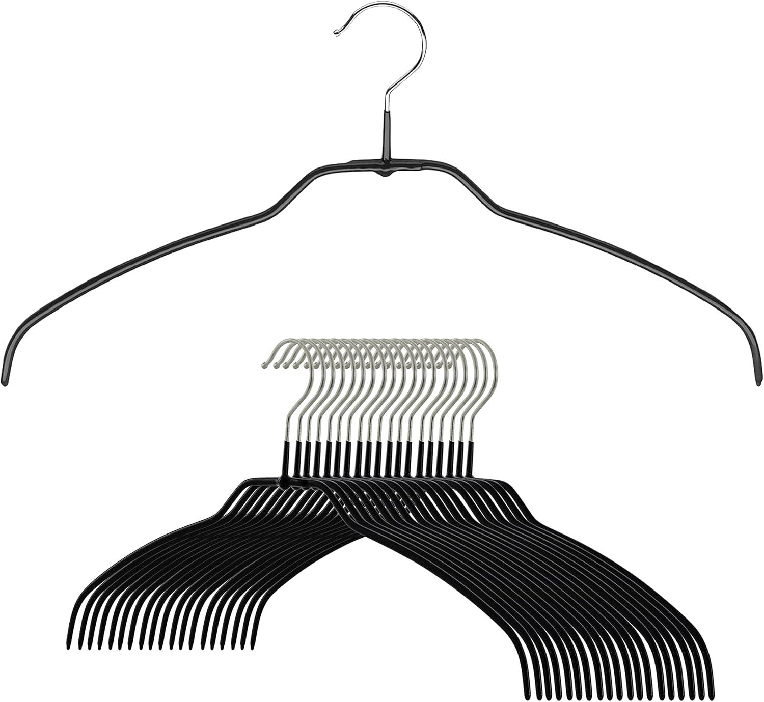 Mawa Metal Non-Slip Standard Hanger for Dress/Shirt/Sweater (Set of 20)
