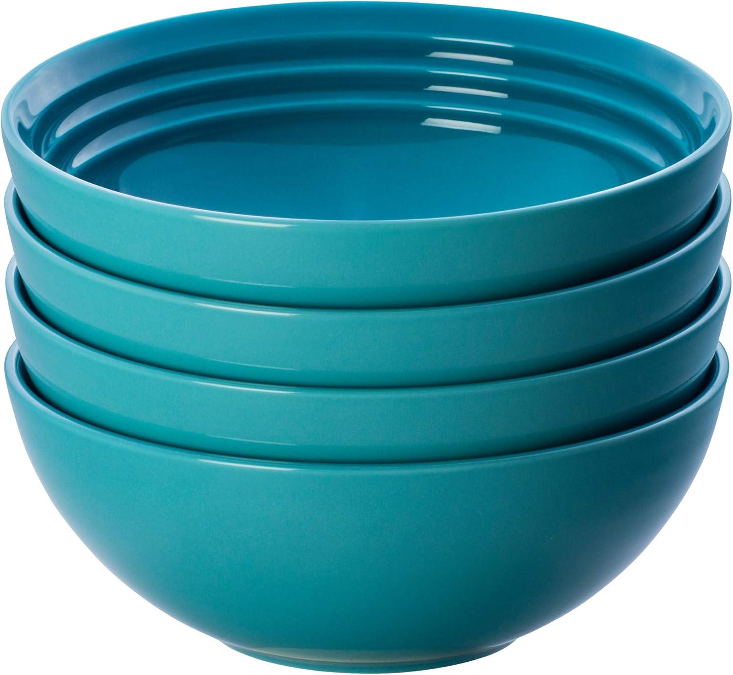 Caribbean Blue Ceramic 16-Piece Dinnerware Set, Service for 4