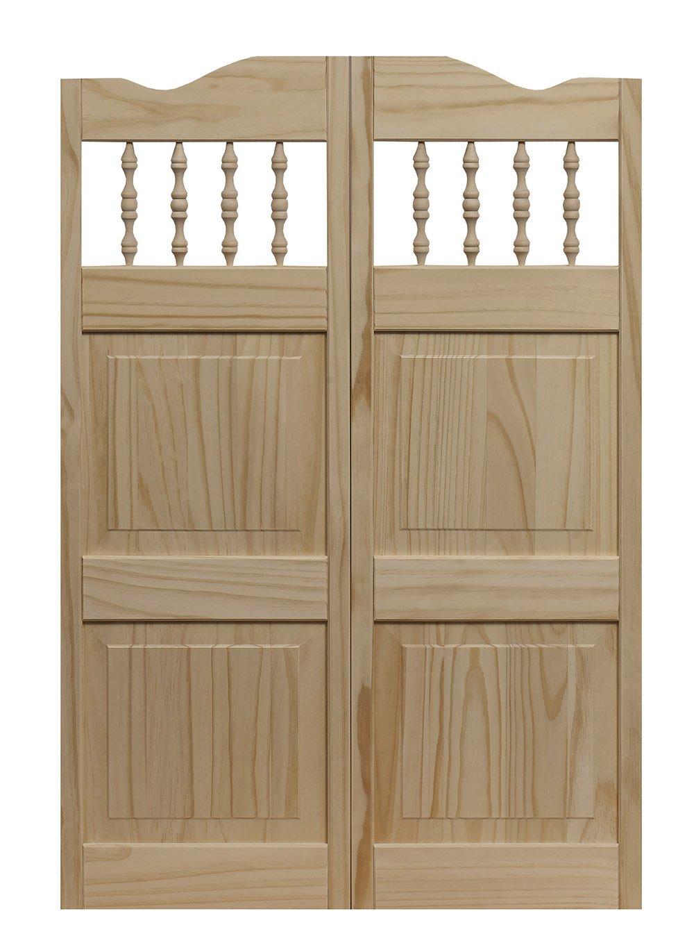 LTL Home Products 42'' Solid Wood Paneled Unfinished Café / Saloon Door