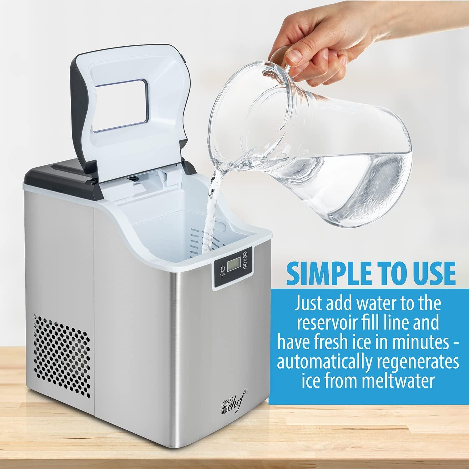 Deco Chef 44 Lb. Daily Production Nugget Clear Ice Ice Maker