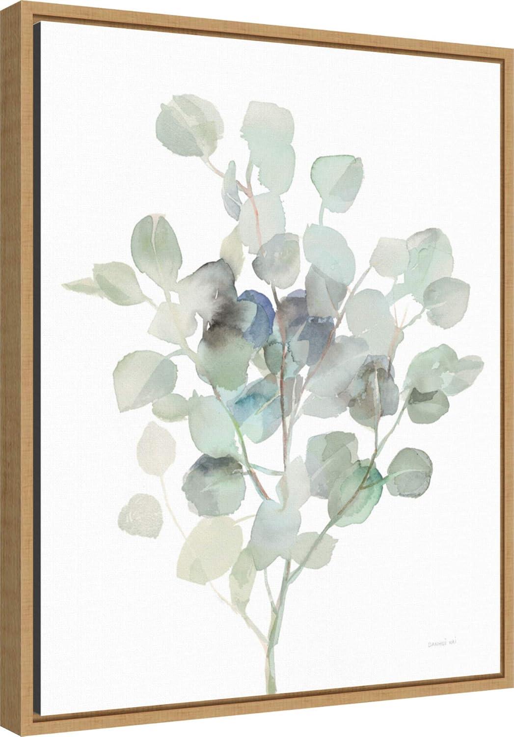 Amanti Art Eucalyptus III Cool by Danhui Nai Canvas Wall Art Print Framed 16 x 20-in.