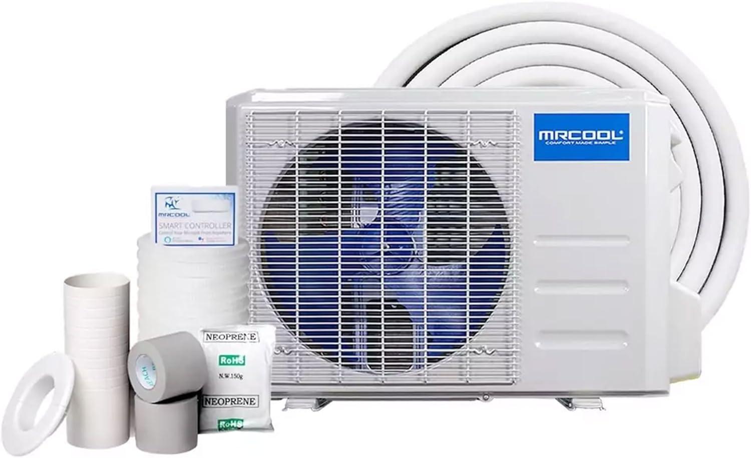 9k BTU White Ductless Heat Pump Split System with Remote