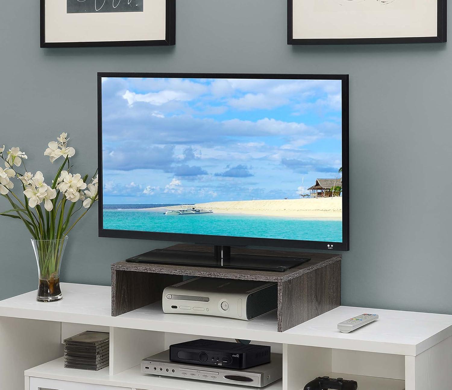 Convenience Concepts Designs2Go Small TV/Monitor Riser for TVs up to 26 inches, Weathered Gray