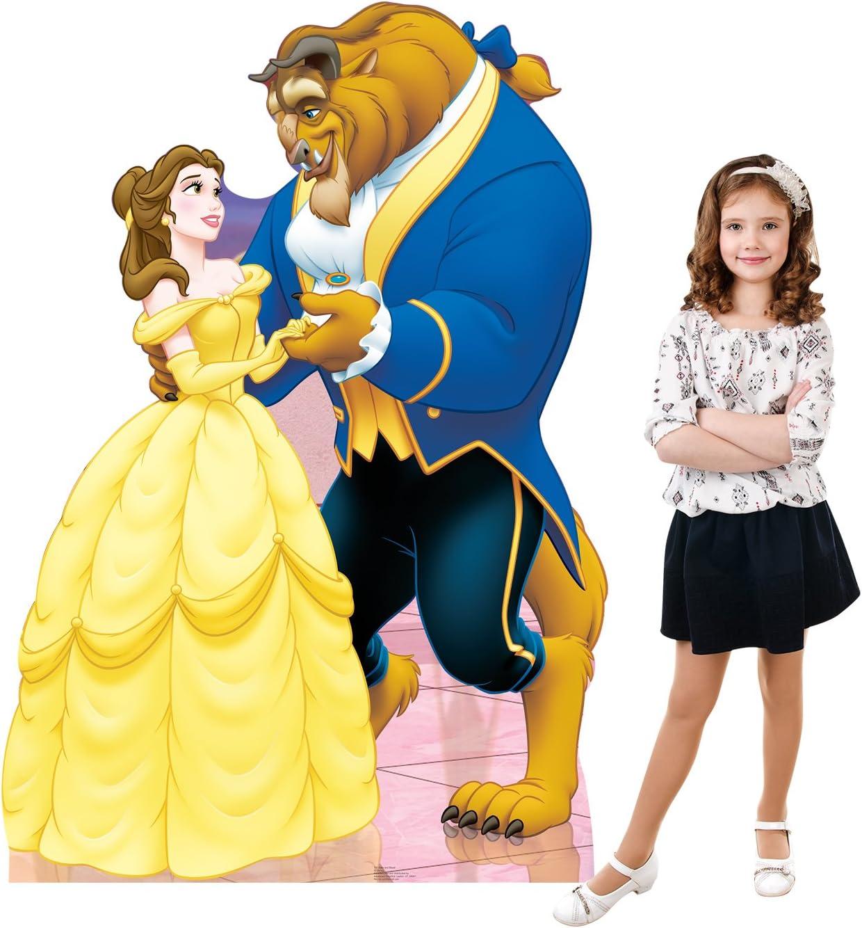 Advanced Graphics Beauty and the Beast Belle and Beast Cardboard Standup, Yellow, 5 ft