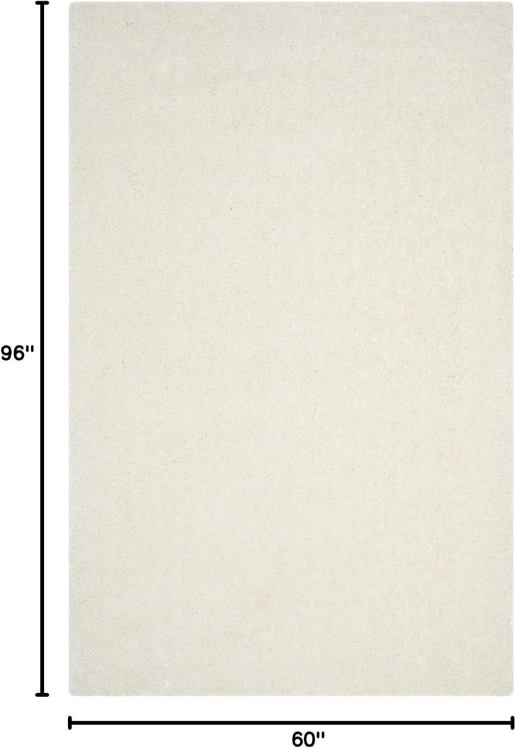 Luxe Shag SGX160 Hand Tufted Indoor Area Rug - Ivory - 5'x8' - Safavieh