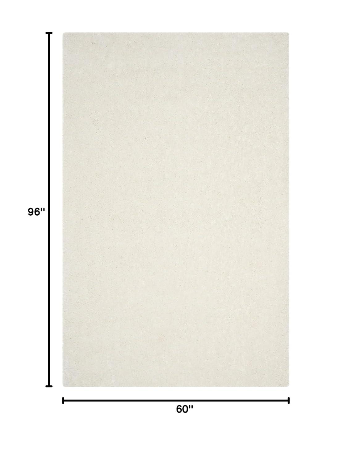 Luxe Shag SGX160 Hand Tufted Indoor Area Rug - Ivory - 5'x8' - Safavieh