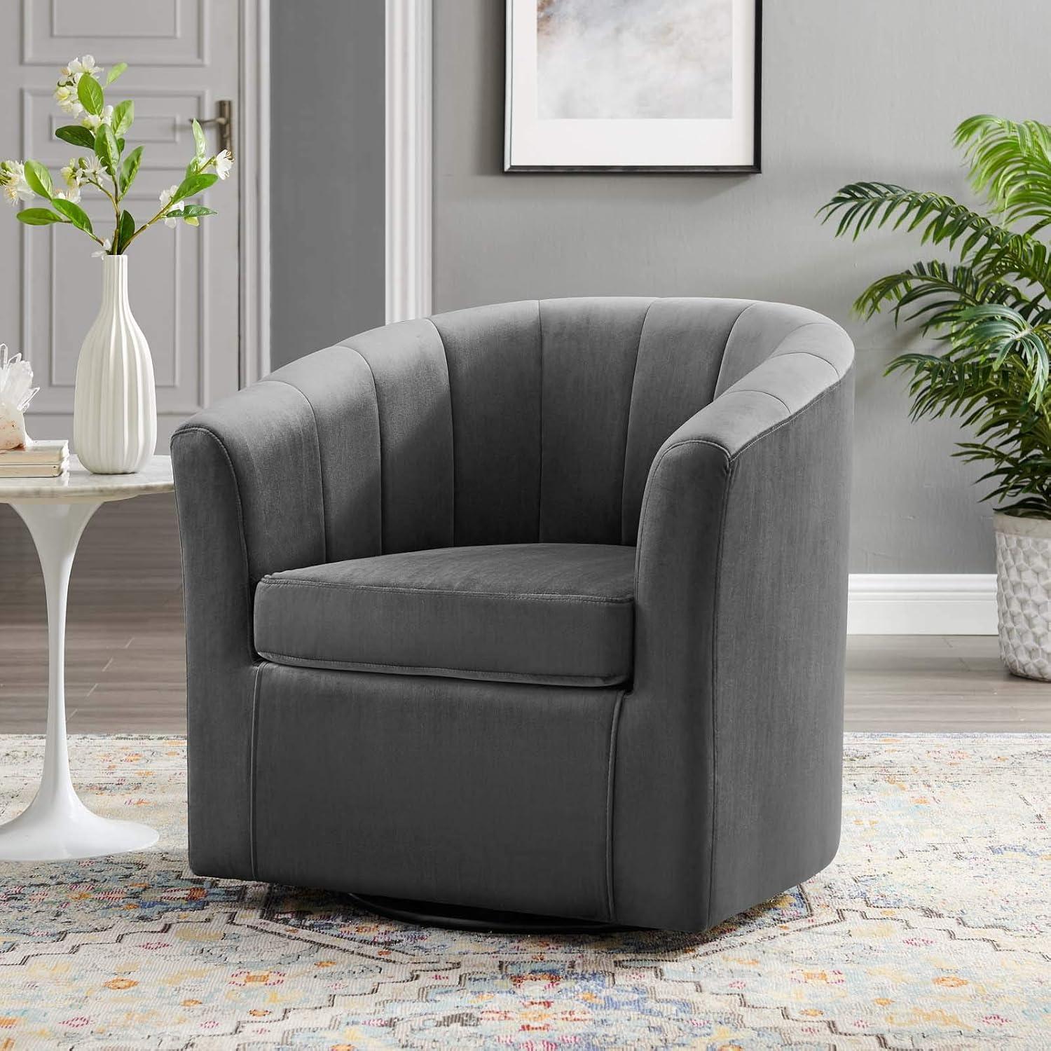 Modway Prospect Performance Velvet Swivel Armchair