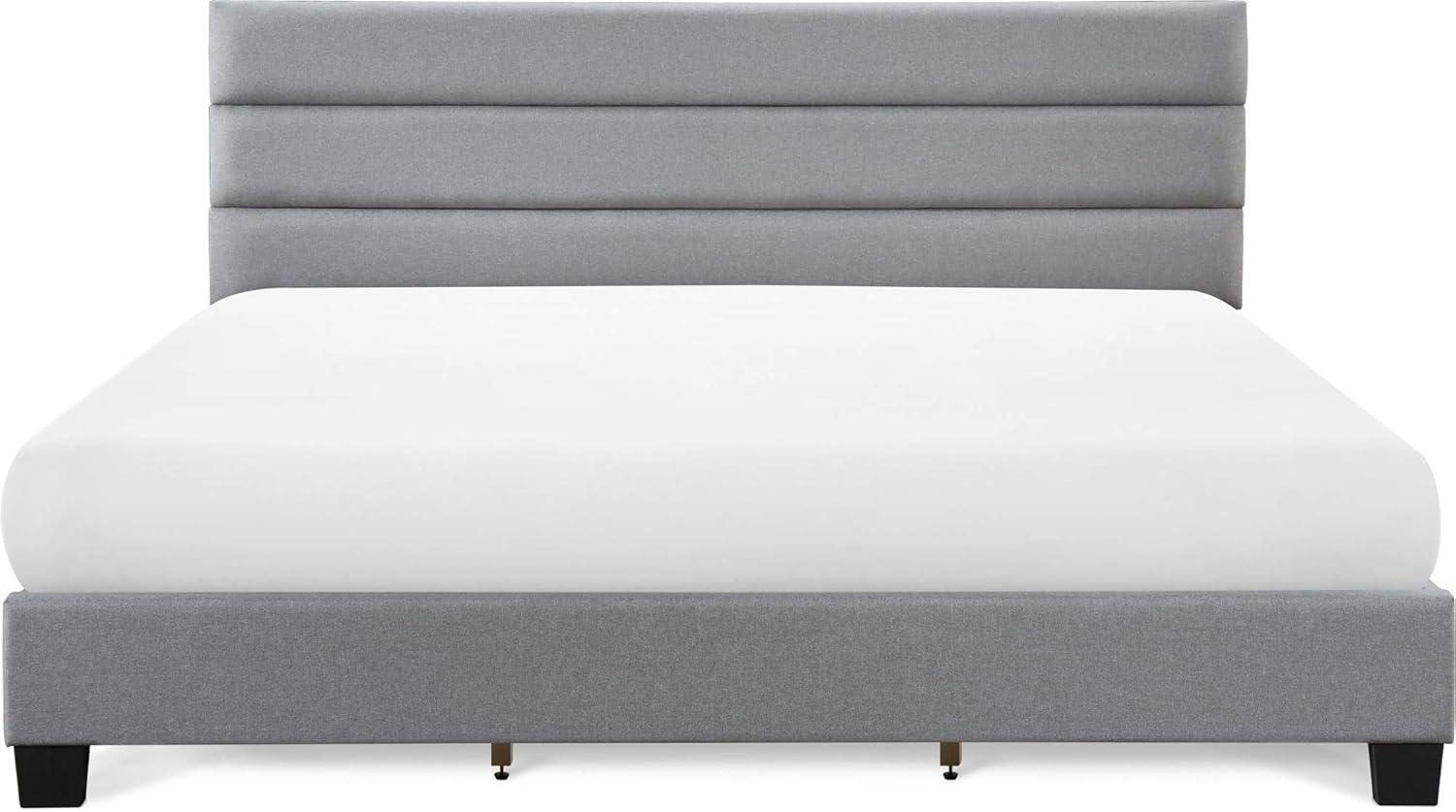 Hudson Upholstered Bed Gray - ClickDecor