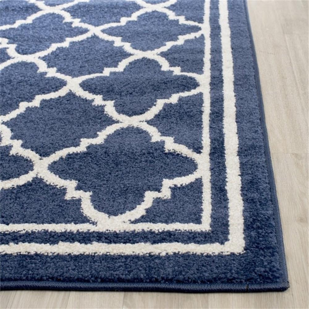 SAFAVIEH Amherst Trina Geometric Area Rug, Navy/Beige, 10' x 14'