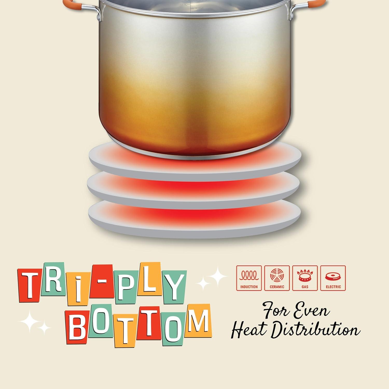 Concord Cookware Concord Cookware 20 Quarts Non-Stick Stainless Steel Stock Pot