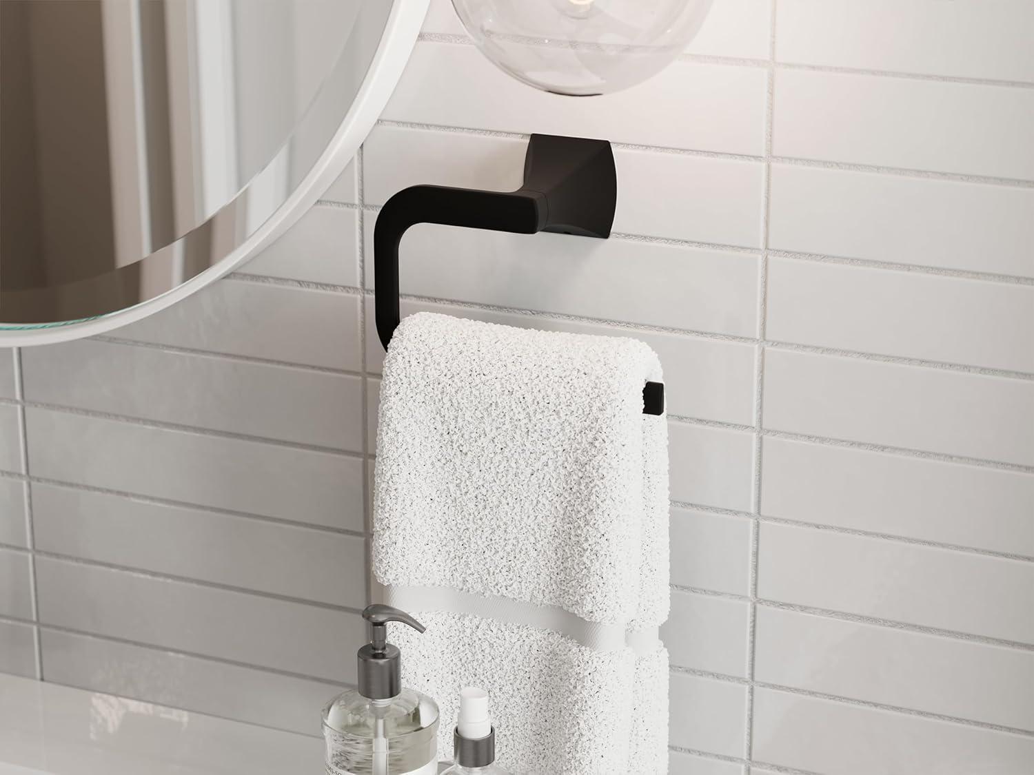 Matte Black Metal 3-Piece Bathroom Hardware Set