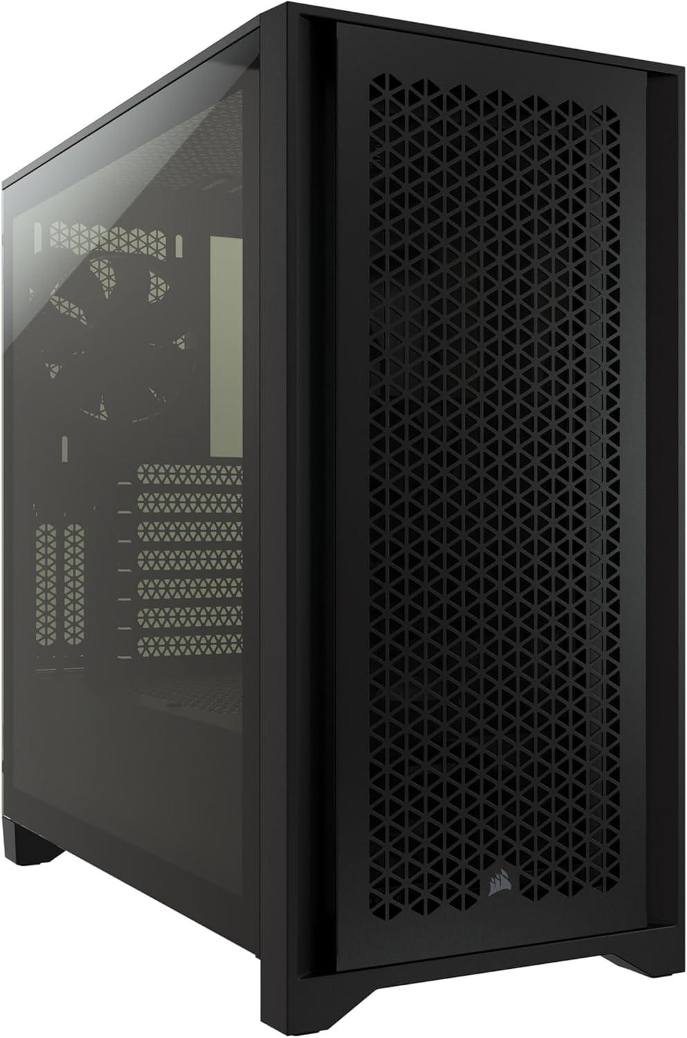 Corsair 4000D AIRFLOW Tempered Glass Mid-Tower ATX Case - Black - Mid-tower - Black - Steel, Tempered Glass, Plastic - 4 x Bay - 2 x 4.72" x Fan(s) Installed - 0 - ATX Motherboard Supported - 6 x