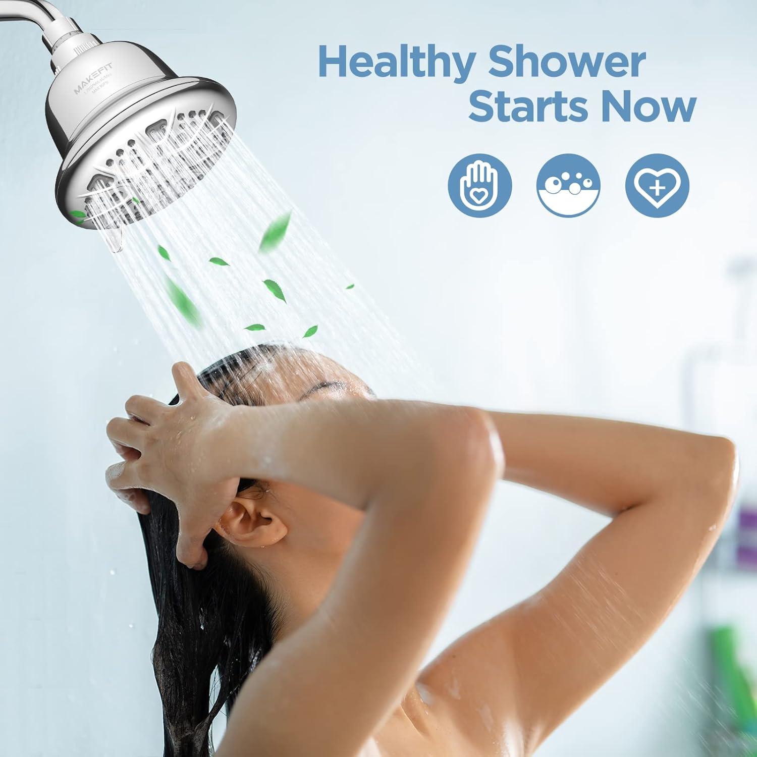 Chrome High Pressure Wall Mounted Shower Head with Filter