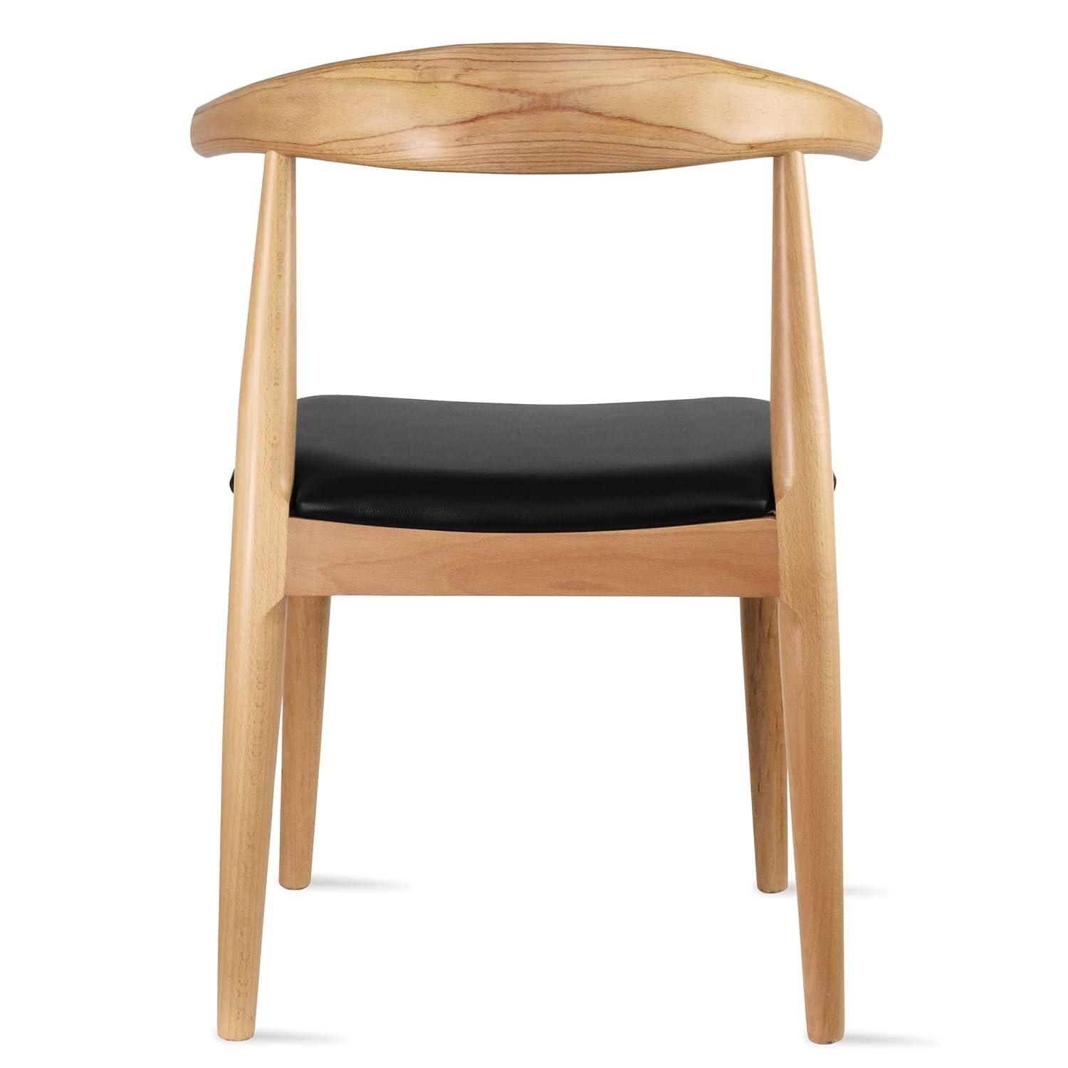 George Oliver Keniston Farmhouse Real Solid Wood Cushion Padded Open Wooden Dining Chair (Set of 2)