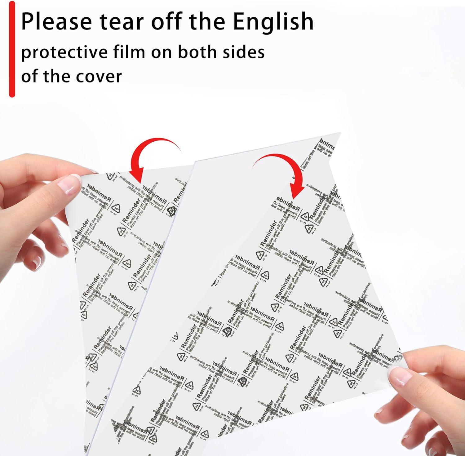 Picrit 8.5x11 Picture Frame Set of 12, Display 6x8 with Mat or 8.5 x 11 without Mat, Photo Frames for Wall Mounting or Table Top Display, Black