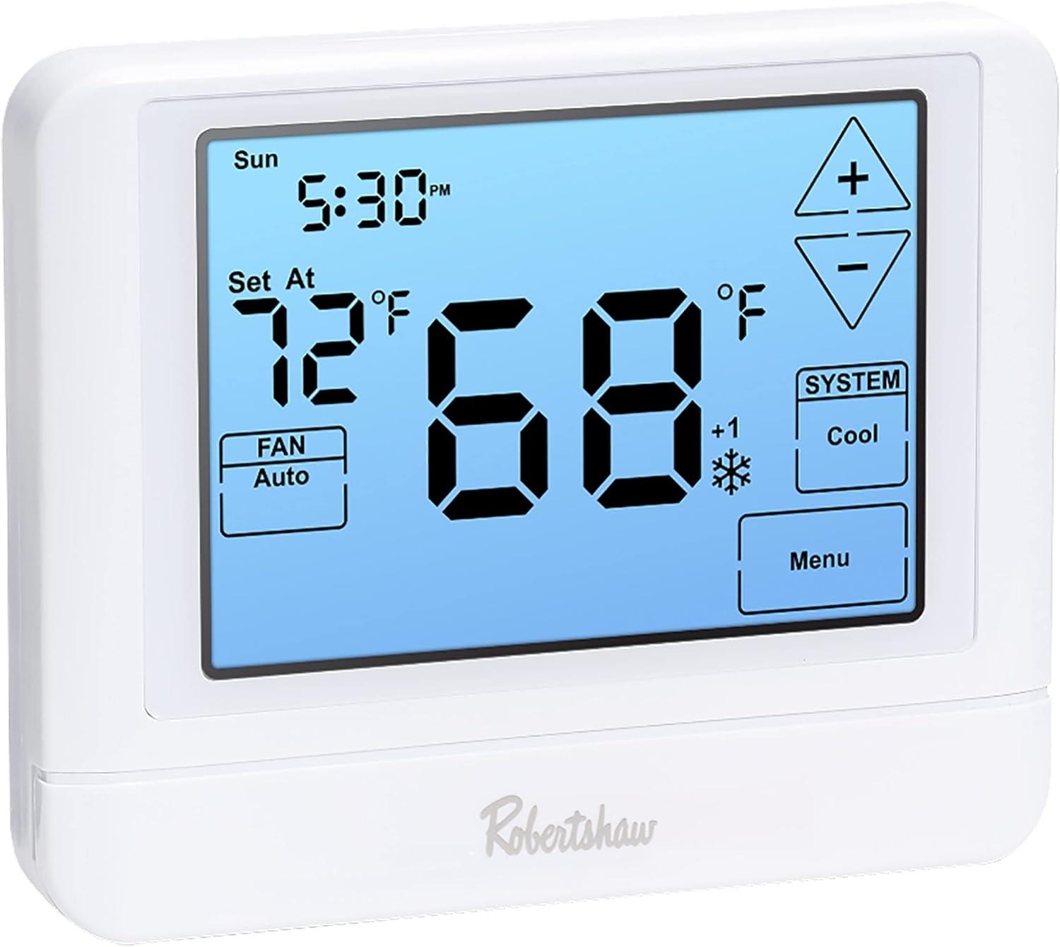 RS9320T Pro Series 7-Day Programmable Touchscreen Thermostat, Multi-Stage, 3 Heat, 2 Cool White