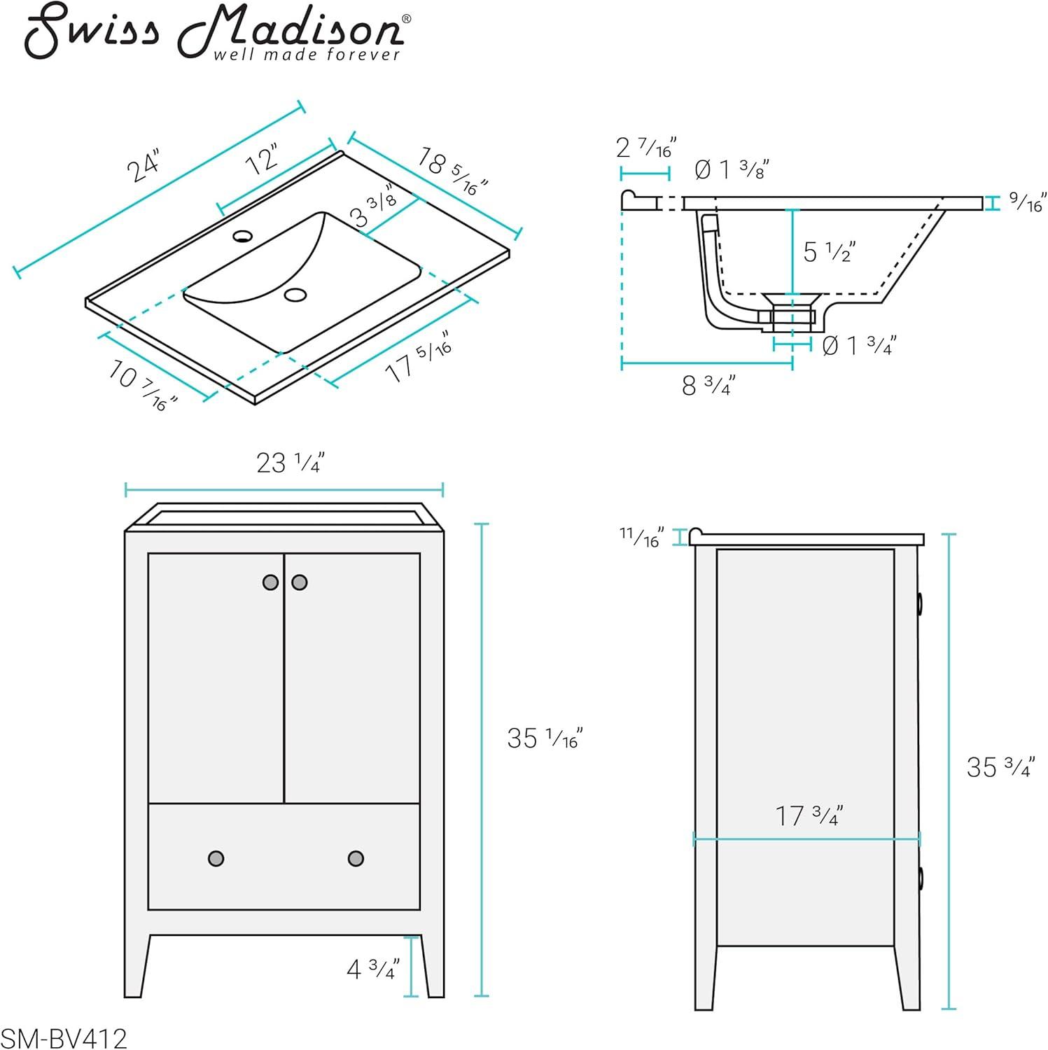 Cannes 24" Single Bathroom Vanity Set