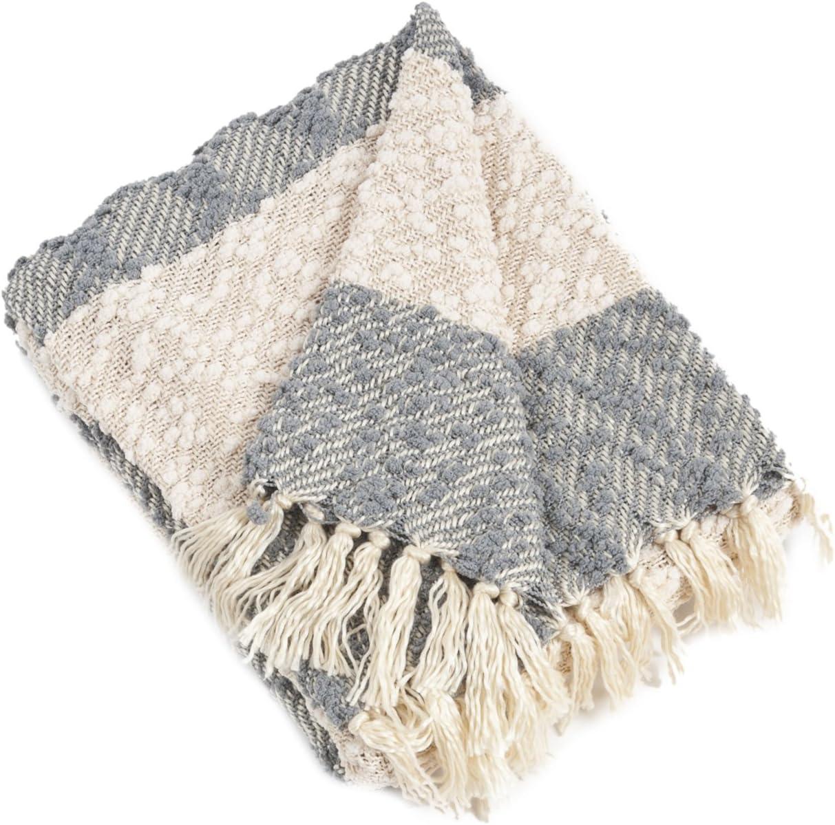 Saro Sevan Collection Hand Woven Throw Blanket