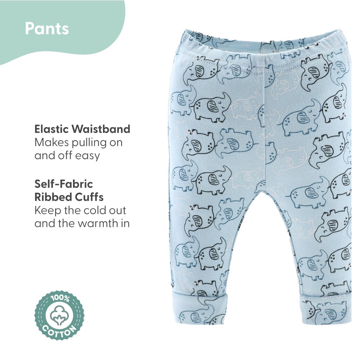 Baby Layette Clothing Gift Set, 30pc - The Peanutshell® Elephant Blue, White Blue, 6-9 Months