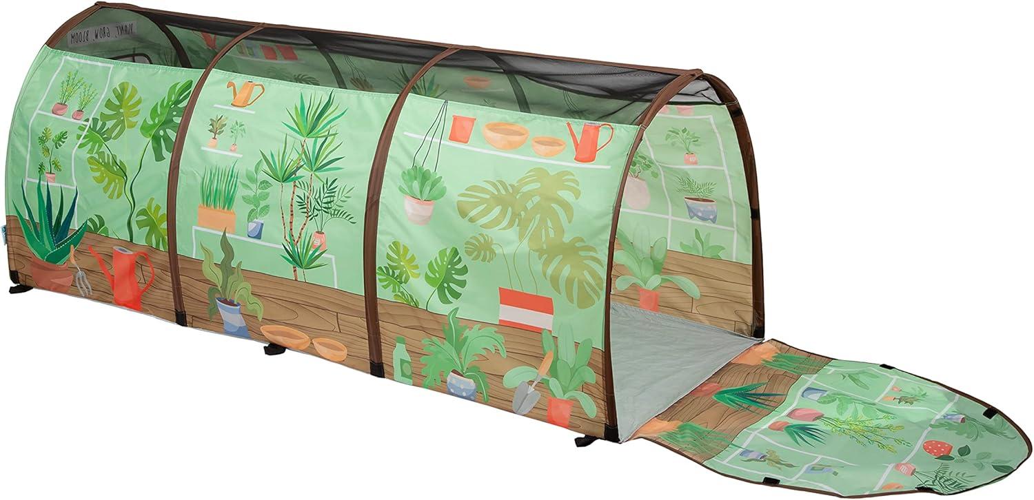 Let's Grow Play Tunnel with Garden Graphics and Mesh Windows