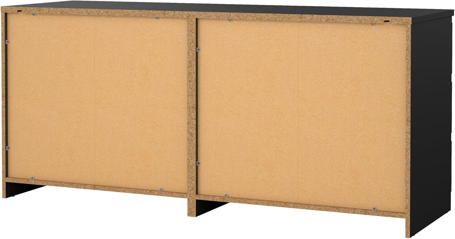 Tvilum,Scottsdale 6 Drawer Double Dresser, Black Matte