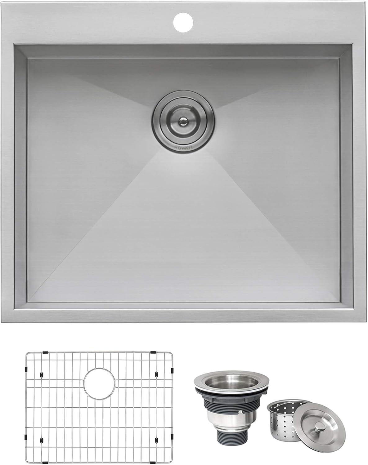 Ruvati Drop-in Topmount 16 Gauge Stainless Steel Single Bowl Kitchen Sink