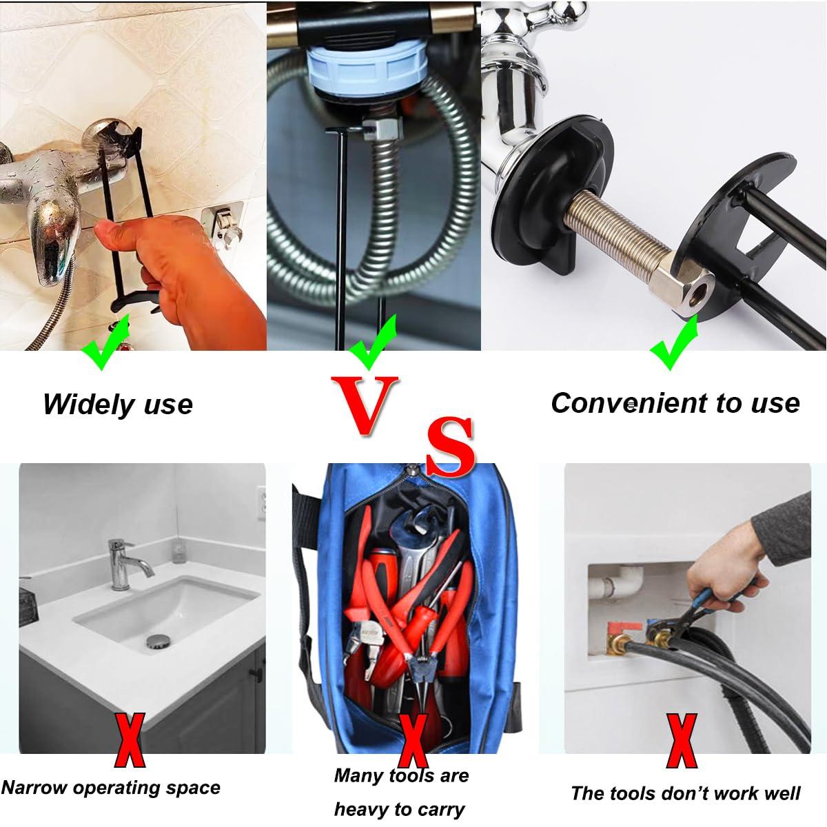 Llave, Herramienta Universal Debajo Del Fregadero Debajo Del Fregadero Llave de Fontaneros Llave de Fregadero 7 Tamaños Grifo Debajo de 2 Pzas Debajo de 2 Pzas Debajo