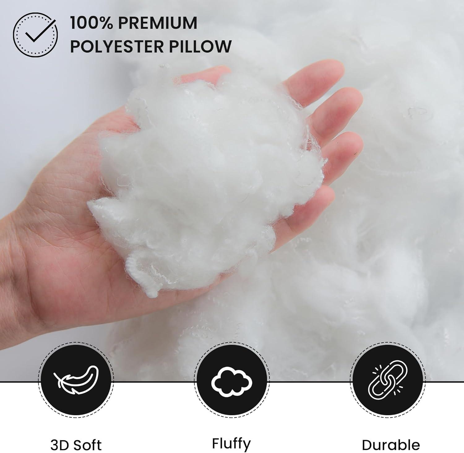 CodYinFI Pillow Insert 16" x 16" Polyester Filled Premium Fabric Cover (2 Pack)