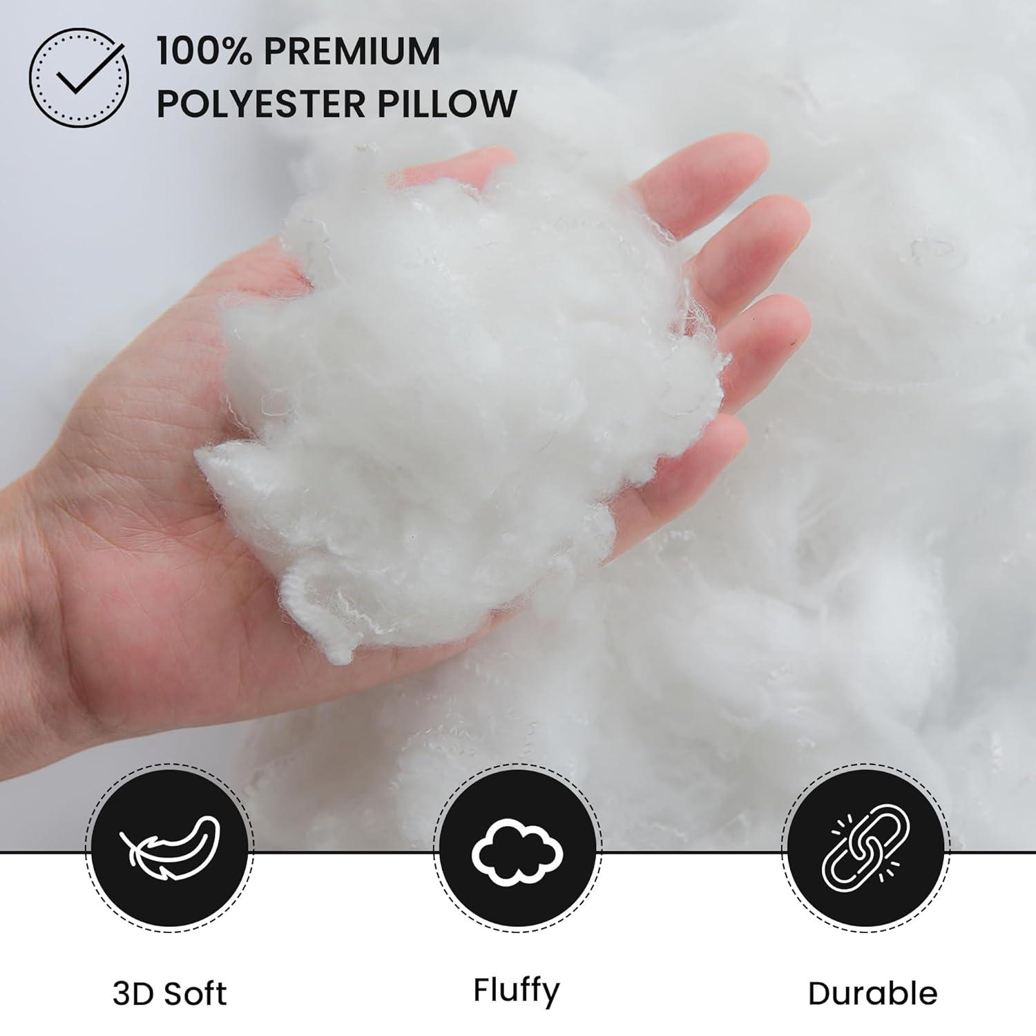 CodYinFI Pillow Insert 16" x 16" Polyester Filled Premium Fabric Cover (2 Pack)