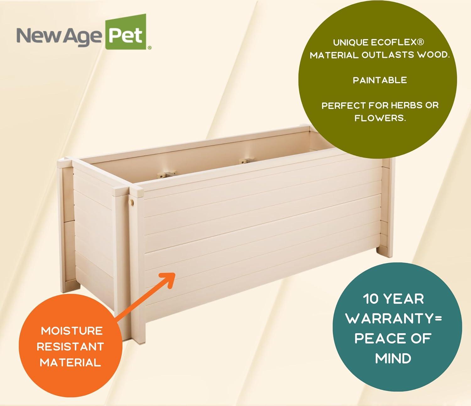 EcoFLEX Beige Composite 42" Wide Outdoor Planter Box
