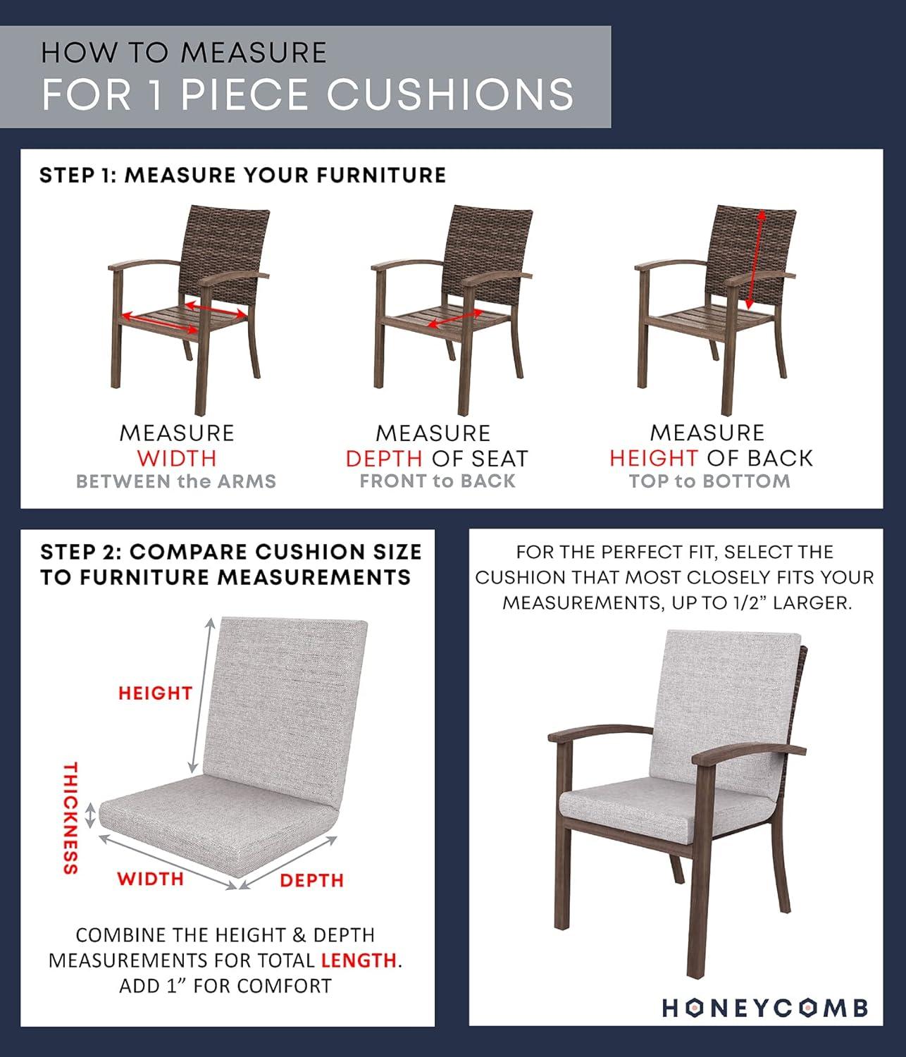 Honeycomb Outdoor Chaise Lounge Cushion - Heathered Solid Taupe